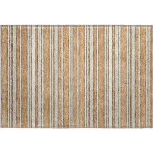 Luxury Washable Indoor/Outdoor Soft Essentials Copper 1\'8\" x 2\'6\" Rug