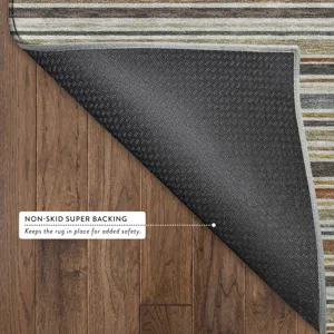 Luxury Washable Indoor/Outdoor Soft Essentials Earth 2\'3\" x 7\'6\" Runner Rug