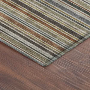 Luxury Washable Indoor/Outdoor Soft Essentials Earth 2\'3\" x 7\'6\" Runner Rug