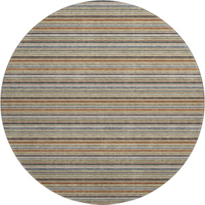 Luxury Washable Indoor/Outdoor Soft Essentials Earth 8' x 8' Round Rug