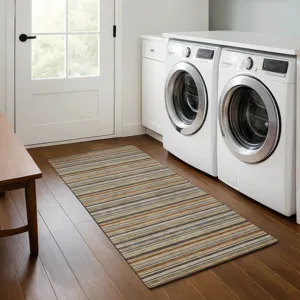 Luxury Washable Indoor/Outdoor Soft Essentials Earth 2\'3\" x 7\'6\" Runner Rug
