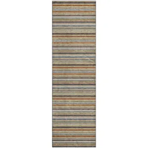 Luxury Washable Indoor/Outdoor Soft Essentials Earth 2'3" x 7'6" Runner Rug