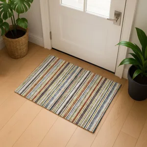 Luxury Washable Indoor/Outdoor Soft Essentials Earth 1\'8\" x 2\'6\" Rug