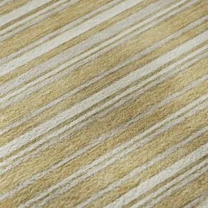 Luxury Washable Indoor/Outdoor Soft Essentials Gold 5\' x 7\'6\" Rug