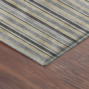 Luxury Washable Indoor/Outdoor Soft Essentials Granite 8\' x 8\' Round Rug