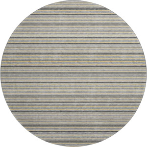 Luxury Washable Indoor/Outdoor Soft Essentials Granite 8' x 8' Round Rug
