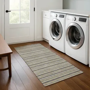 Luxury Washable Indoor/Outdoor Soft Essentials Granite 2\'3\" x 7\'6\" Runner Rug