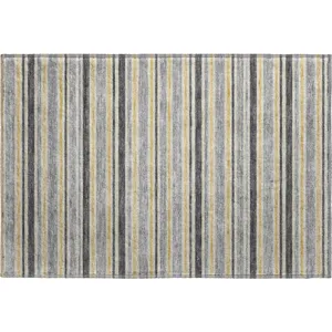 Luxury Washable Indoor/Outdoor Soft Essentials Granite 1\'8\" x 2\'6\" Rug
