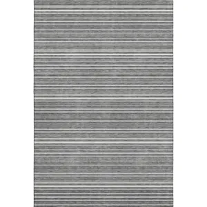 Luxury Washable Indoor/Outdoor Soft Essentials Gray 9\' x 12\' Rug