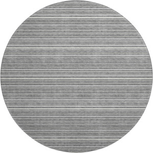 Luxury Washable Indoor/Outdoor Soft Essentials Gray 8' x 8' Round Rug