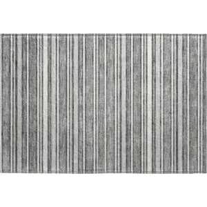 Luxury Washable Indoor/Outdoor Soft Essentials Gray Rug