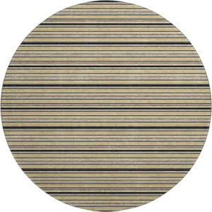Luxury Washable Indoor/Outdoor Soft Essentials Honey 8' x 8' Round Rug