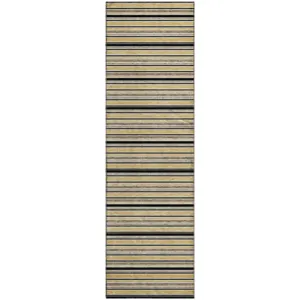 Luxury Washable Indoor/Outdoor Soft Essentials Honey 2\'3\" x 7\'6\" Runner Rug