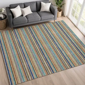 Luxury Washable Indoor/Outdoor Soft Essentials Jewel 3\' x 5\' Rug