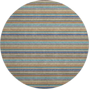 Luxury Washable Indoor/Outdoor Soft Essentials Jewel 8' x 8' Round Rug