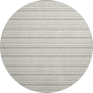 Luxury Washable Indoor/Outdoor Soft Essentials Linen 8' x 8' Round Rug