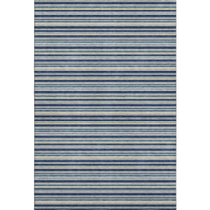 Luxury Washable Indoor/Outdoor Soft Essentials Navy Rug