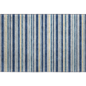 Luxury Washable Indoor/Outdoor Soft Essentials Navy Rug