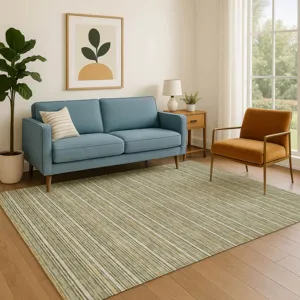 Luxury Washable Indoor/Outdoor Soft Essentials Olive 3\' x 5\' Rug