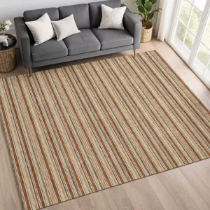 Luxury Washable Indoor/Outdoor Soft Essentials Paprika 2\'6\" x 3\'10\" Rug