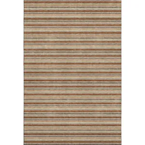 Luxury Washable Indoor/Outdoor Soft Essentials Paprika Rug