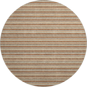 Luxury Washable Indoor/Outdoor Soft Essentials Paprika 8' x 8' Round Rug