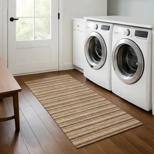 Luxury Washable Indoor/Outdoor Soft Essentials Paprika 2\'3\" x 7\'6\" Runner Rug