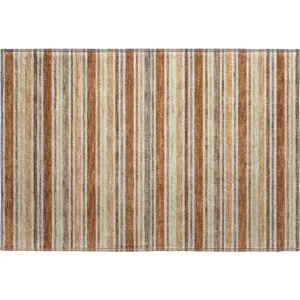 Luxury Washable Indoor/Outdoor Soft Essentials Paprika Rug