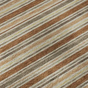 Luxury Washable Indoor/Outdoor Soft Essentials Paprika 1\'8\" x 2\'6\" Rug