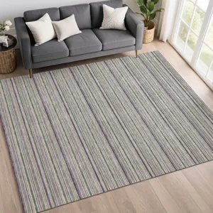 Luxury Washable Indoor/Outdoor Soft Essentials Pewter 10\' x 14\' Rug