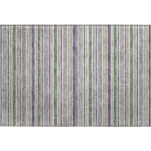 Luxury Washable Indoor/Outdoor Soft Essentials Pewter Rug