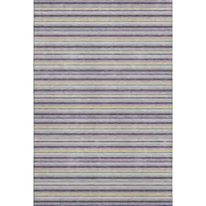 Luxury Washable Indoor/Outdoor Soft Essentials Plum Rug