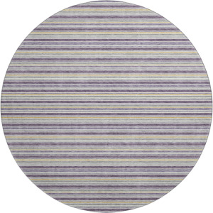 Luxury Washable Indoor/Outdoor Soft Essentials Plum 8' x 8' Round Rug