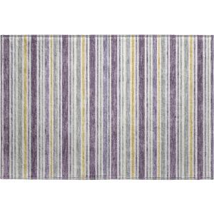 Luxury Washable Indoor/Outdoor Soft Essentials Plum Rug