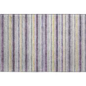 Luxury Washable Indoor/Outdoor Soft Essentials Plum Rug