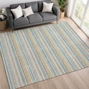 Luxury Washable Indoor/Outdoor Soft Essentials Seaside 3\' x 5\' Rug
