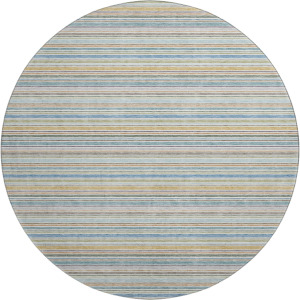 Luxury Washable Indoor/Outdoor Soft Essentials Seaside 8' x 8' Round Rug