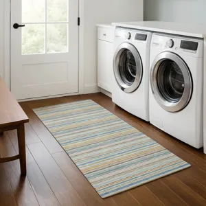 Luxury Washable Indoor/Outdoor Soft Essentials Seaside 2\'3\" x 7\'6\" Runner Rug