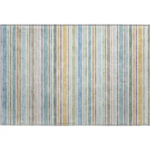 Luxury Washable Indoor/Outdoor Soft Essentials Seaside 1\'8\" x 2\'6\" Rug