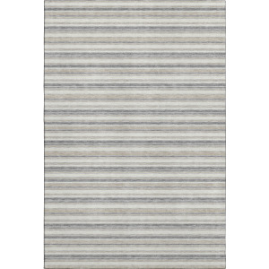Luxury Washable Indoor/Outdoor Soft Essentials Silver Rug