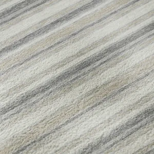 Luxury Washable Indoor/Outdoor Soft Essentials Silver 5\' x 7\'6\" Rug