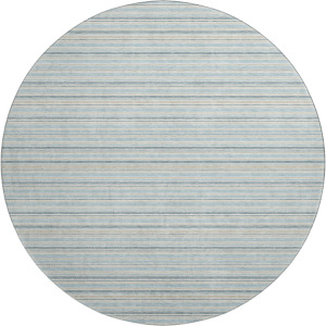 Luxury Washable Indoor/Outdoor Soft Essentials Sky 8' x 8' Round Rug