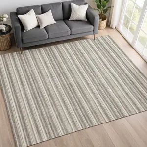 Luxury Washable Indoor/Outdoor Soft Essentials Taupe 3\' x 5\' Rug