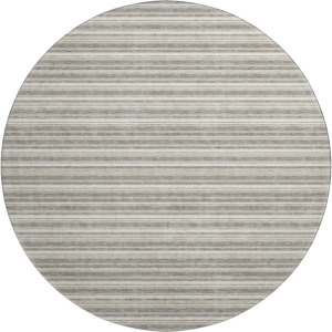 Luxury Washable Indoor/Outdoor Soft Essentials Taupe 8' x 8' Round Rug