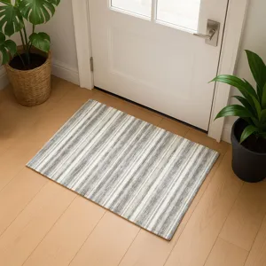 Luxury Washable Indoor/Outdoor Soft Essentials Taupe 1\'8\" x 2\'6\" Rug