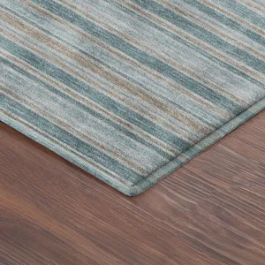 Luxury Washable Indoor/Outdoor Soft Essentials Teal 9\' x 12\' Rug