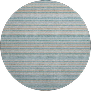 Luxury Washable Indoor/Outdoor Soft Essentials Teal 8' x 8' Round Rug