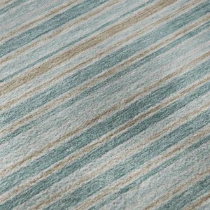 Luxury Washable Indoor/Outdoor Soft Essentials Teal 9\' x 12\' Rug