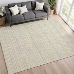 Luxury Washable Indoor/Outdoor Soft Essentials Wheat 2\'6\" x 3\'10\" Rug