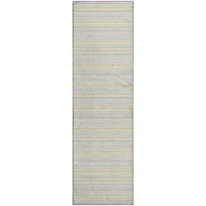 Luxury Washable Indoor/Outdoor Soft Essentials Wheat 2'3" x 7'6" Runner Rug